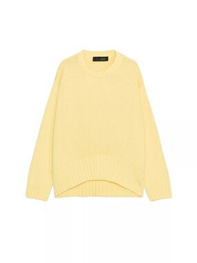 Zara Soft Yellow Crewneck Sweater